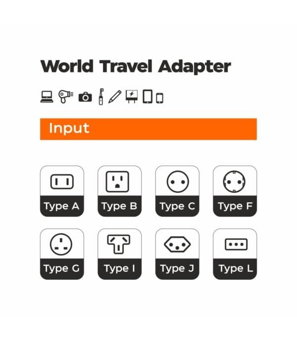 Universal World Travel Adapter – Global Compatibility for All Your Devices 🌍🔌 D04A-Negro - Imagen 8