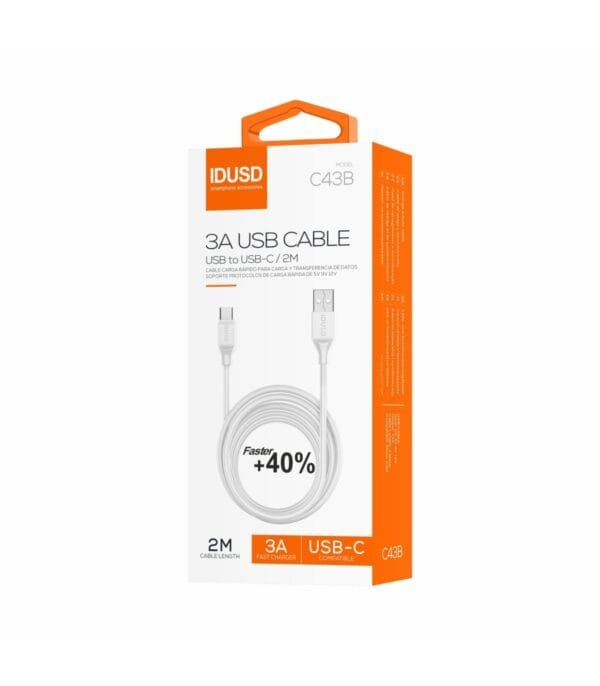 🚀 Turbo Cable USB-C 2M 3A - C43B 🔌⚡ - Imagen 4