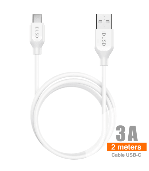 🚀 Turbo Cable USB-C 2M 3A - C43B 🔌⚡