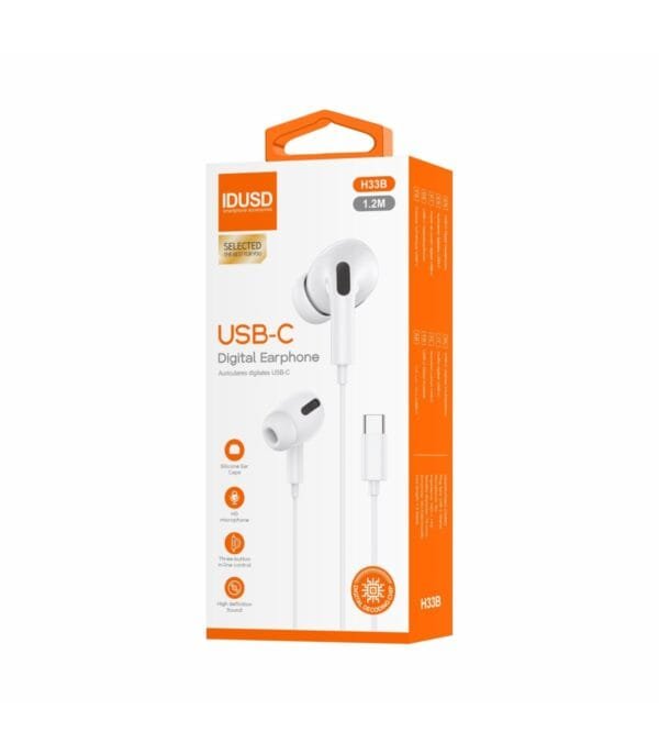 USB-C Digital Earphones - H33B 🎧🔌🎶 - Imagen 3
