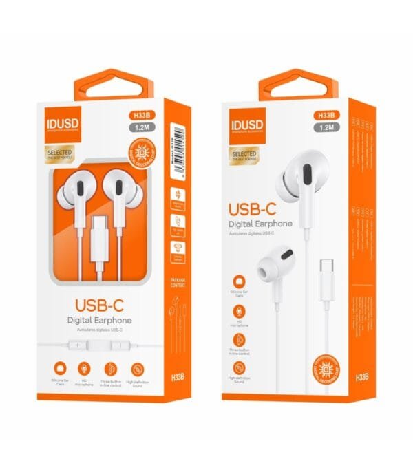 USB-C Digital Earphones - H33B 🎧🔌🎶 - Imagen 2