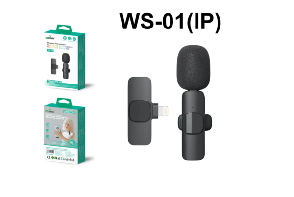 🎤 Wireless Lavalier Microphone – Lightning Connector 🔌 WS-01 🎬