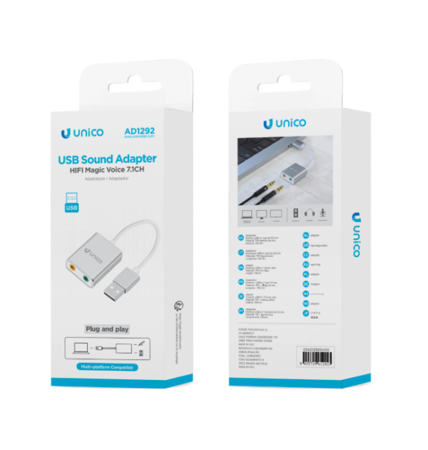 🎧🔊 USB Audio + Microphone Dual Channel Sound Card 🎙️💻-AD1292 - Imagen 4
