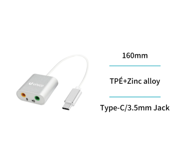 🔌 USB-C Audio & Microphone Adapter – Dual-Channel Sound Card 🎤🎧 - Imagen 3