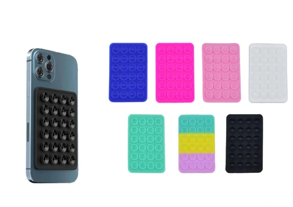 Silicone Suction Cup for Phone – Blue, Blanco, Negro, Rosa, Green, Fucsia, Rainbow 🌈
