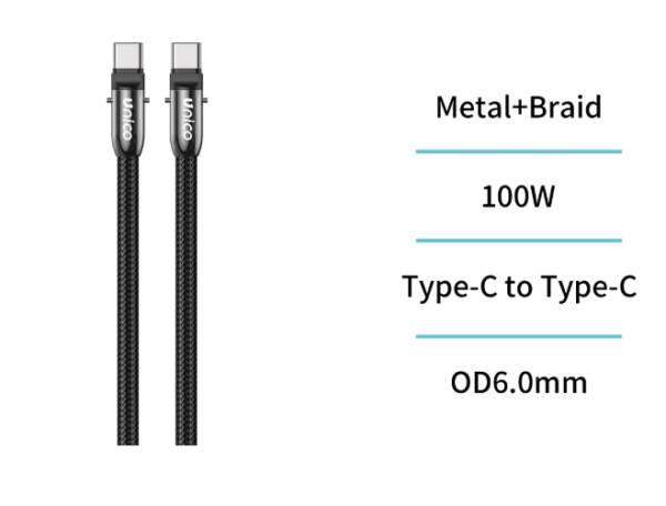 🔌 100W 0.25m Multifunctional 2-in-1 Zinc Alloy C to C Wrist Data Cable – Model CB2249 ⌚⚡ - Imagen 3
