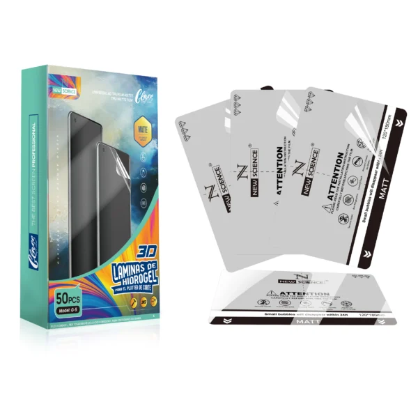 Matte Hydrogel Sheets – 🌟 Anti-Glare, 👆 Fingerprint-Resistant Screen Protection Film – 🔁 Self-Healing, 🌀 Flexible & ✂️ Custom-Cut (📦 Pack of 50 Units) H29496
