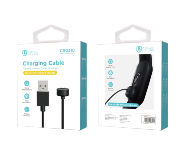 🔌 UNI Magnetic Cargador for Xiaomi Mi Band 5–7 – 45cm USB-A Cable – Compact & Portable ⚡-cb0310 - Imagen 4