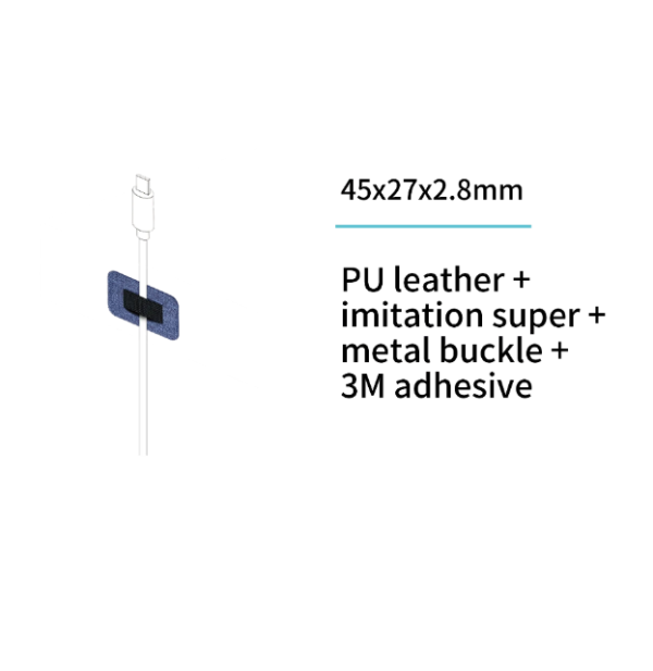 🧳 Leather Cable Organizer with Elastic Band – Single Section – Compact & Duradero 🔌 - Imagen 3