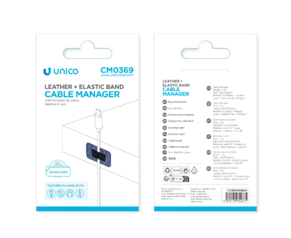 🧳 Leather Cable Organizer with Elastic Band – Single Section – Compact & Duradero 🔌 - Imagen 4