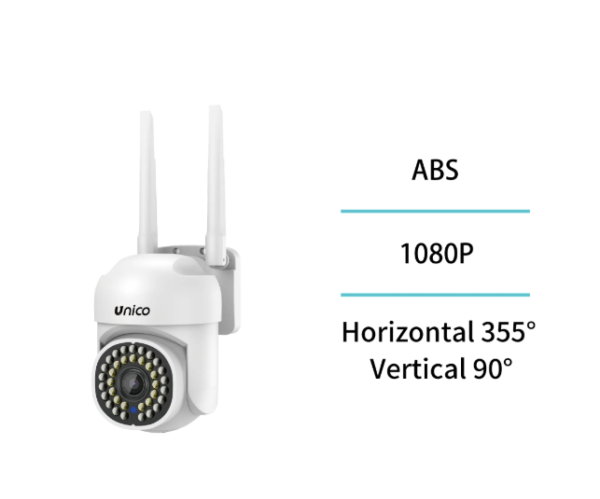📸🔦 Ball Head Outdoor Dual Light Camera – 360° Rotation | Night Vision | Motion Detection 🕵️‍♂️🌙 - Imagen 3