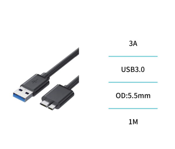 💻🔌 USB 3.0 Mobile Hard Disk Data Cable – Fast Data Transfer, Universal Compatibility 📁⚡-CB1898 - Imagen 3
