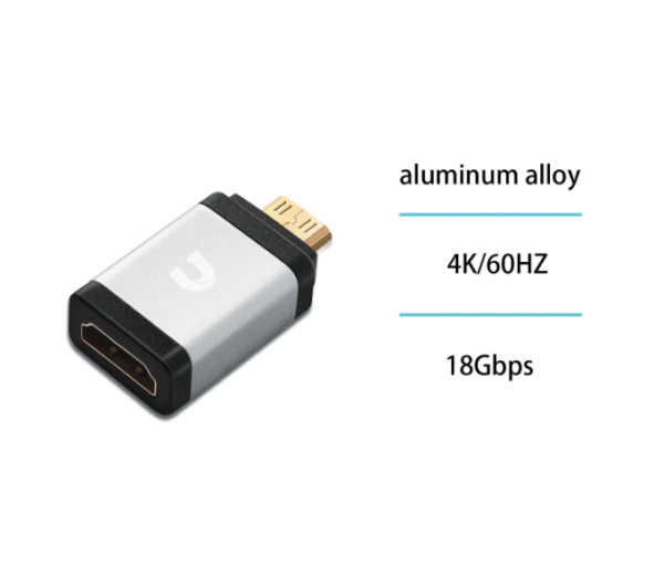 HDMI Female to Mini HDMI Male Adapter 🎬📱 Connect Standard HDMI Cables to Mini HDMI Devices with Ease-AD0362 - Imagen 3