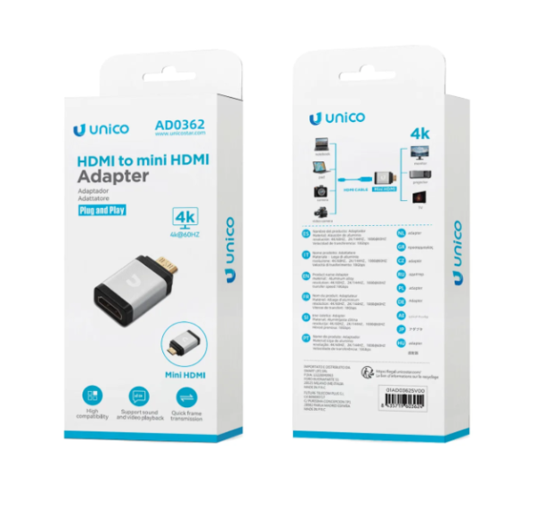 HDMI Female to Mini HDMI Male Adapter 🎬📱 Connect Standard HDMI Cables to Mini HDMI Devices with Ease-AD0362 - Imagen 4