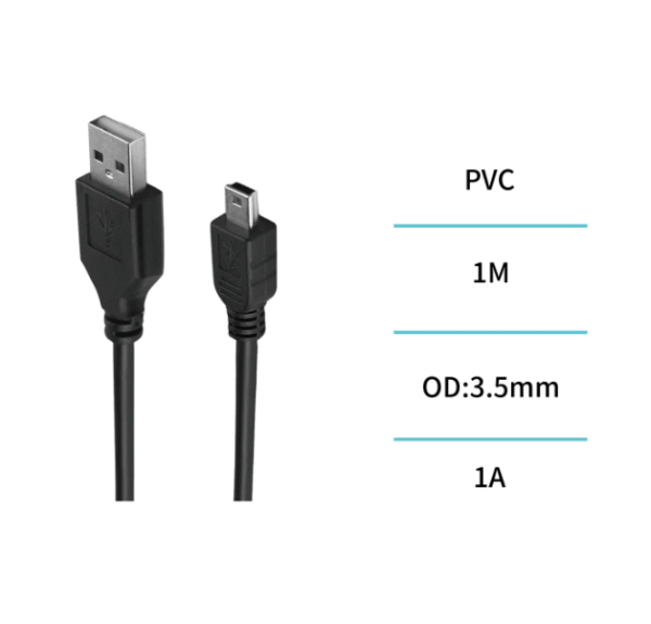 🔌 1m Molded Round Mini USB Cable – Durable & Reliable Connection 📱💻-CB1543 - Image 3