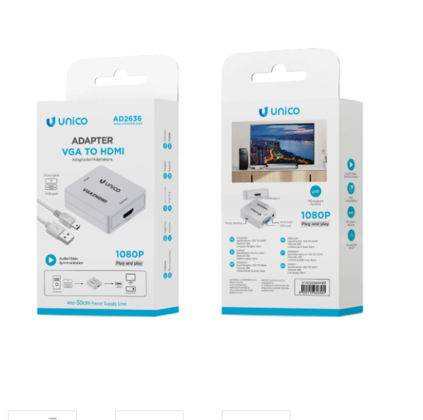 🔄 VGA Female to HDMI Female Converter – 1080p HD Video Adapter 🖥️📺 Upgrade Legacy Devices to Modern Displays-AD2636 - Imagen 4