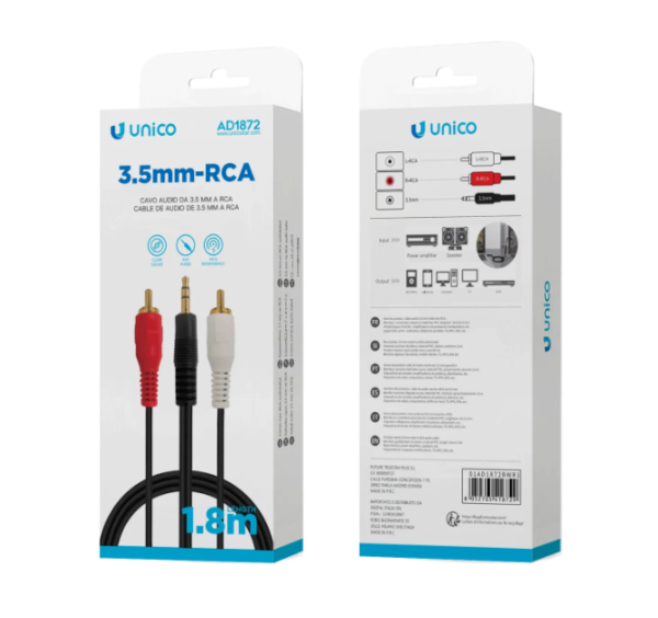 🔌 3.5mm to RCA Audio Cable – High-Quality Sound Connection 🎶📺 Seamlessly Connect Your Devices to Stereo Systems and More-AD 1872 - Imagen 4