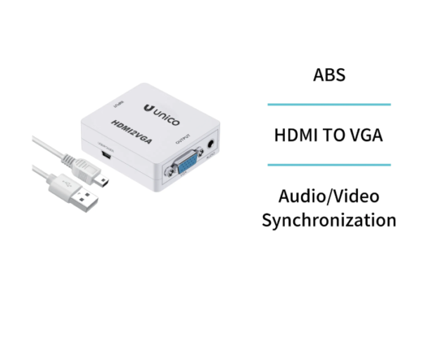 🔄 HDMI Female to VGA Female Converter – 1080p Video Adapter 🎥🖥️ Easily Connect HDMI Devices to VGA Displays-AD 2069 - Imagen 3