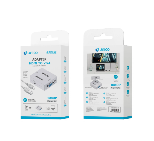 🔄 HDMI Female to VGA Female Converter – 1080p Video Adapter 🎥🖥️ Easily Connect HDMI Devices to VGA Displays-AD 2069 - Imagen 4