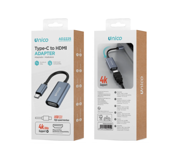 🔌 USB-C Male to HDMI Female Adapter – CE Certified, 4K Ready 📱📺 Connect USB-C Devices to HDMI Displays with Stunning Clarity-AD2225 - Imagen 4