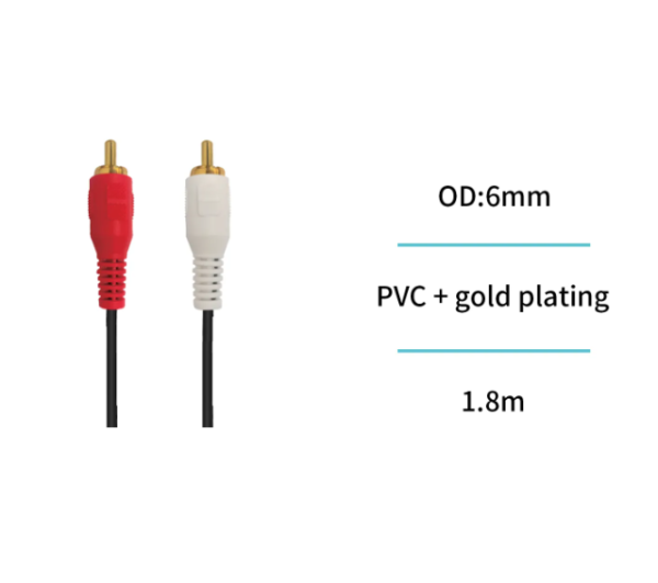 🔊 RCA Audio Cable – Clear, Reliable Stereo Sound 🎶📺 Connect Your Audio Devices with Classic RCA Performance-AC1873 - Imagen 3