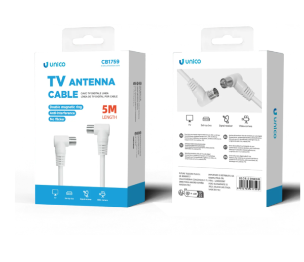 📺 90° Double Elbow TV Coaxial Cable – Right-Angle F-Type Connector 🔧🌀 Perfect for Tight Spaces and Clean TV Setups-Cb1759 - Imagen 4