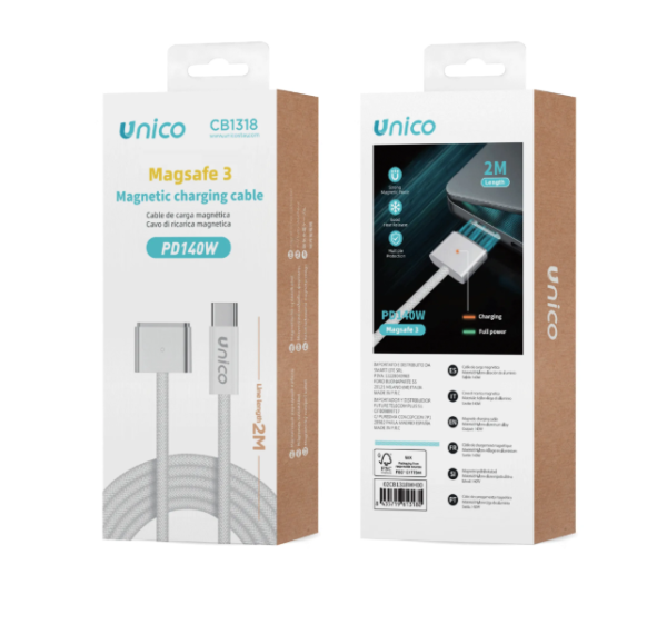 🔌 140W USB-C to MagSafe 3 Cable (2m) – Carga Rápida, Magnetic Connector, CE Certified ⚡-cb1318 - Imagen 4