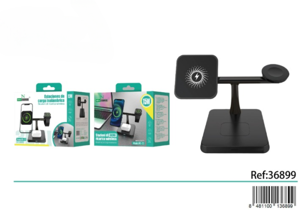 🔋 Wireless Charging Station 15W ⚡ 3-in-1 WX-23 📱⌚🎧