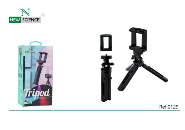 📱 Mobile Tripod T-01 | Adjustable Height & Angle 🔄 | Universal Phone Holder 📸 | Stable & Portable 👜