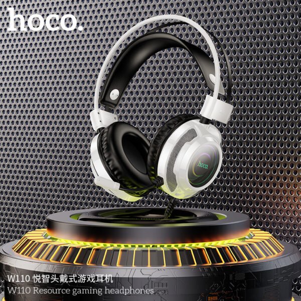 Hoco W110 Gaming Headphones Yezhi 🎧🎮 - Blanco - Imagen 2