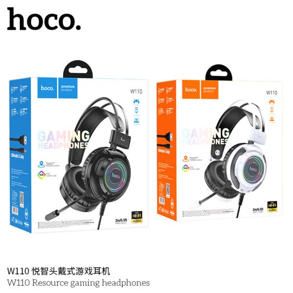Hoco W110 Gaming Headphones Yezhi 🎧🎮 - Blanco