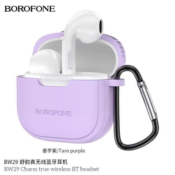 🎧 Borofone BW29 TWS Wireless Bluetooth Earbuds with Case & Keychain 🔑 - Imagen 2