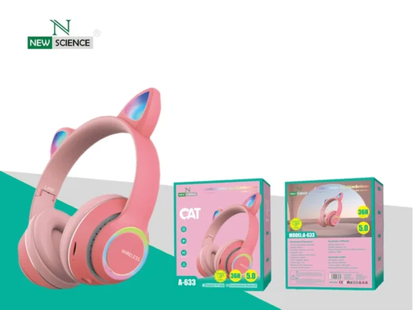 Wireless Headphones Cat Ears Design A-633 - Imagen 3