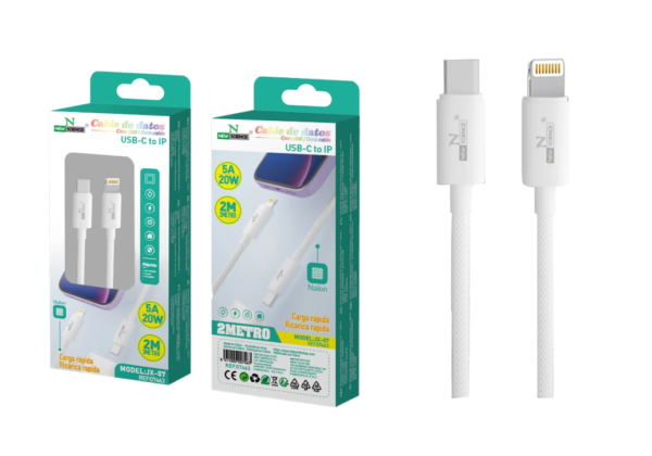 🔌 PD USB-C to iPhone Cable 20W ⚡ 2M- JX-07 📱