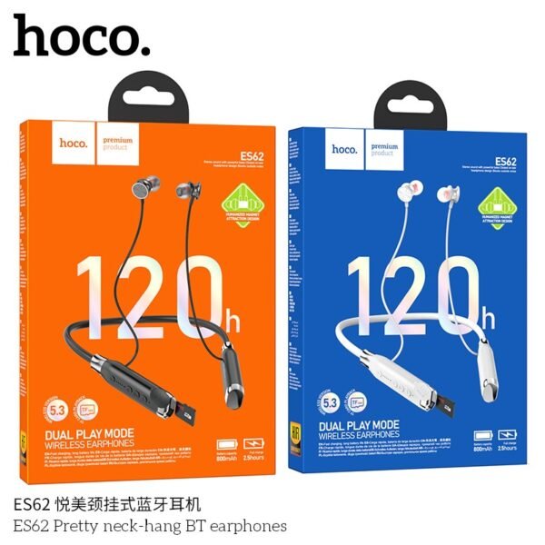 🎧 Hoco ES62 Bluetooth Headphone– Simple, Stylish & Wireless 🎶📲 - Black