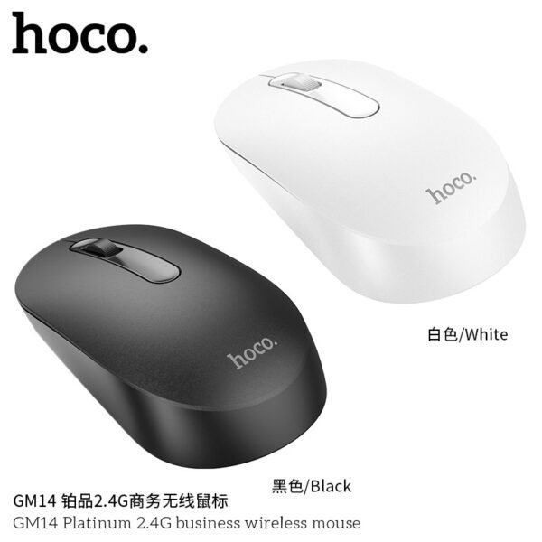 🖱️ Hoco GM14 Platinum 2.4G Wireless Mouse – Sleek & Reliable - Imagen 2
