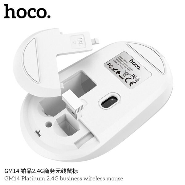 🖱️ Hoco GM14 Platinum 2.4G Wireless Mouse – Sleek & Reliable - Imagen 4