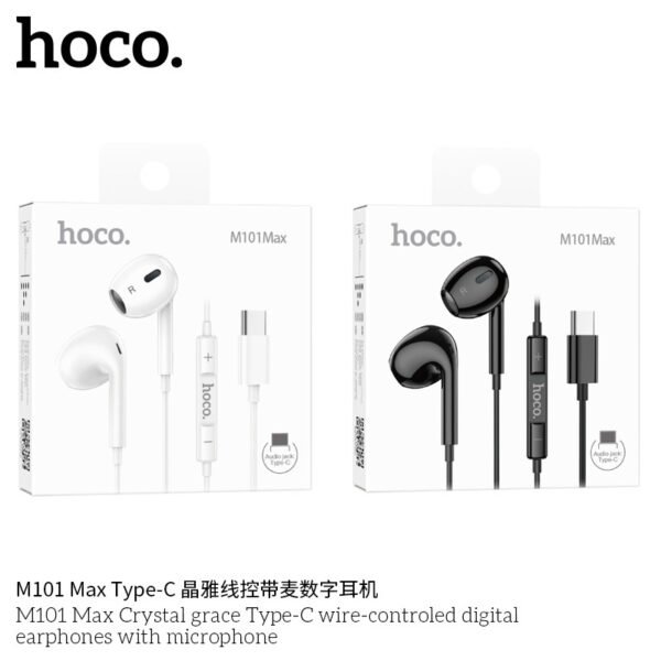 Hoco M101 Max Earphones with Type-C Connector 🎧🔌📱🎵✨