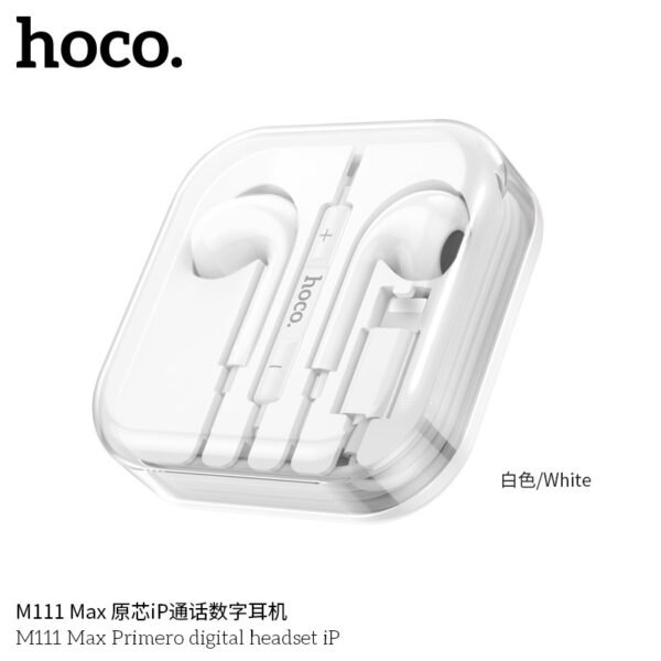 Hoco M111 Max Digital Wired Earphones with Microphone para iPhone 🎧📱🎙️ - Imagen 2