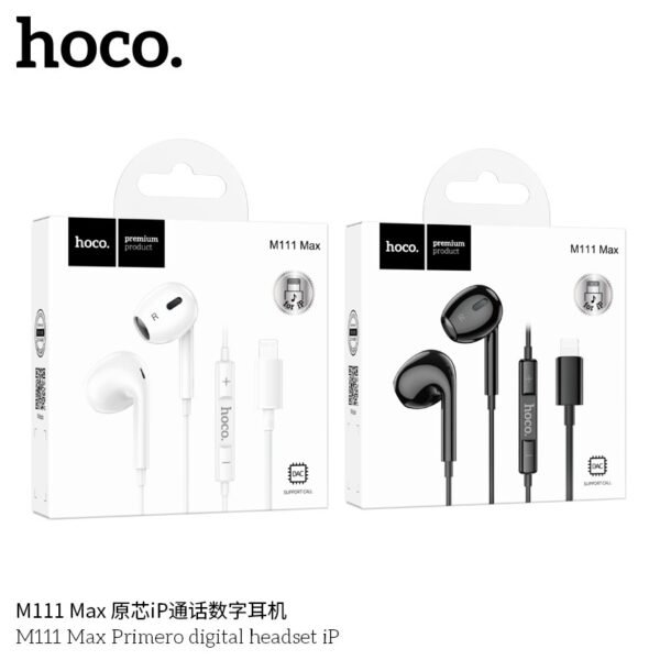 Hoco M111 Max Digital Wired Earphones with Microphone para iPhone 🎧📱🎙️