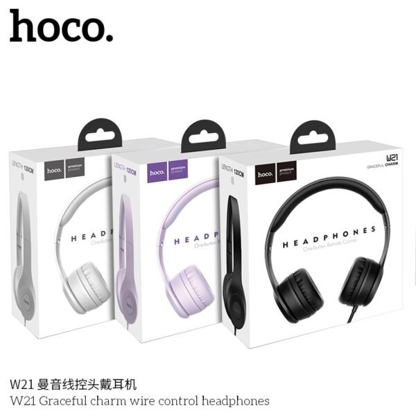 Hoco W21 Wired Control Earphones – Charm Edition 🎧✨