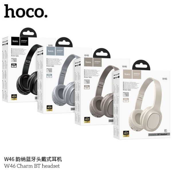 Hoco W46 Wireless Headphones 🎧🔋🎶