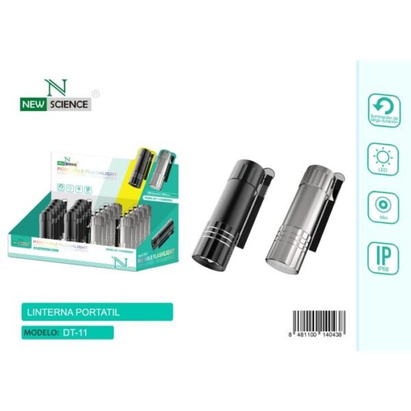 🔦 Portable Aluminum Flashlight Pack | Model: DT-11 (20 pcs) 🛠️