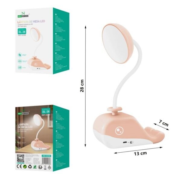 💡 LED Table Lamp | Model: DL-28 🛋️📖 - Pink