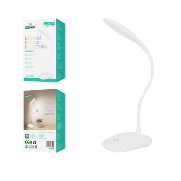 💡 2W Eye-Care Reading Lamp | Model: DL-37 (Blanco) 📖🤍