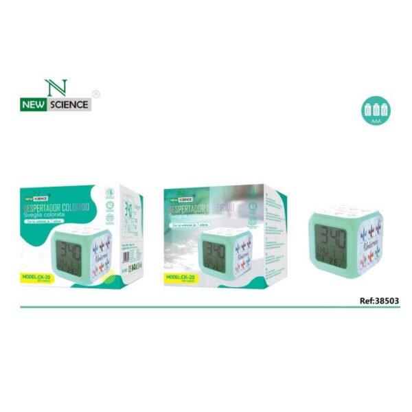 ⏰ Digital Alarm Clock | Model: CK-20 (Green) 💚 - Imagen 2