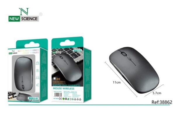 🖱️ Wireless Mouse S-01 – Classic Negro | Ergonomic Grip 🖐️ | Silent Click 🔇 | 2.4GHz USB Wireless Receiver ⚡ | Plug & Play 💻 - Imagen 2