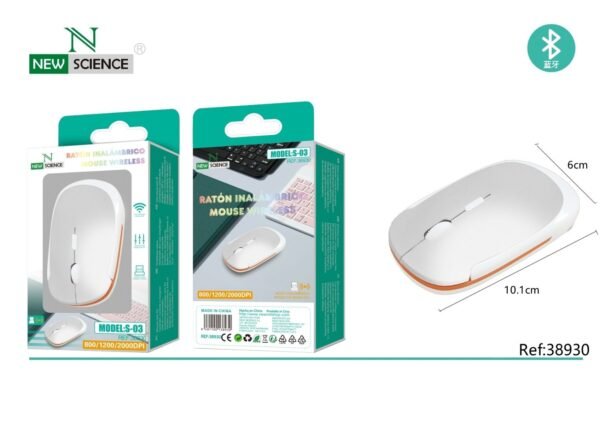 🖱️ Wireless Mouse S-03 – Sleek Silver | Ergonomic Design 💻 | Silent Click 🔇 | 2.4GHz USB Receiver ⚡