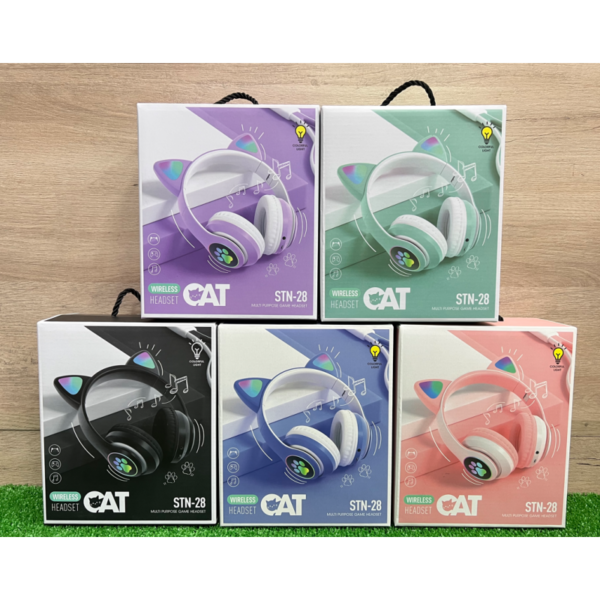 STN-28 Wireless Cat Ear Headphones 🎧🐱💡