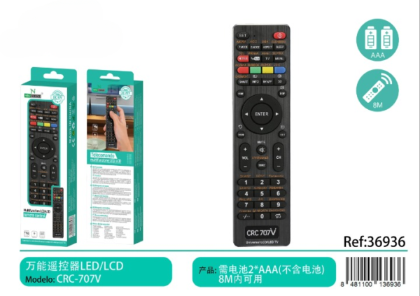 LED/LCD TV Remote Control 📺🔘 CRC-707V 🎮🖱️